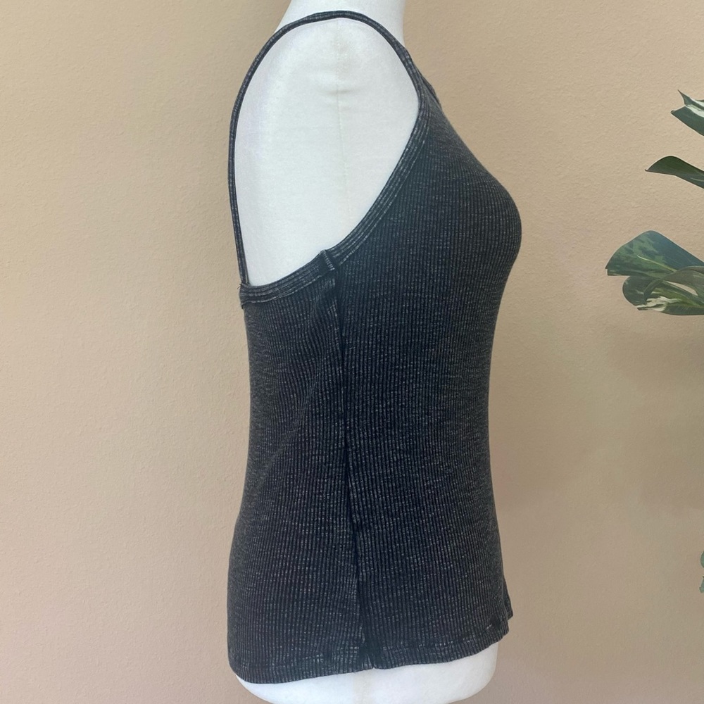 Mineral Washed Black Ribbed Tank - Picture 2 of 4